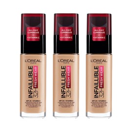 L'Oréal Paris Infaillible 24H Fresh Wear Make-Up 140 Golden Beige Pack of 3 x 30 ml