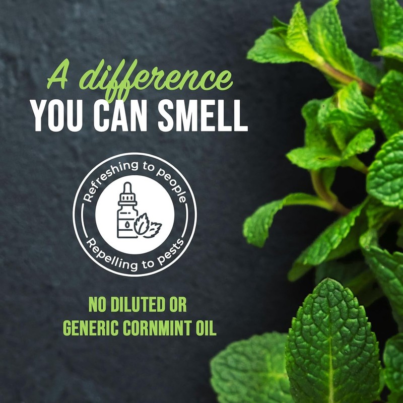 Mighty Mint Peppermint Oil Rodent Repellent Spray with Microfiber Cloth