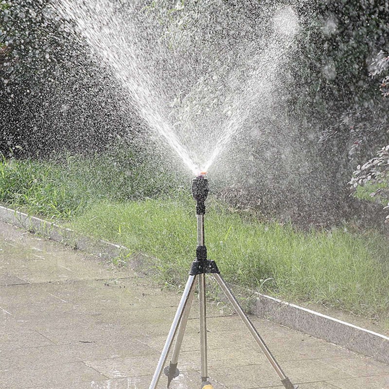 360‑Degree Rotating Sprinkler Automatic Watering Sprinkler with Tripod for Garden