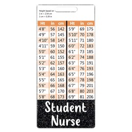 Plifal Student Nurse Badge Buddy Card Holder Nursing Accessories Black Vertical ID Name Identification Tags Nurse Work Gifts W Height & Weight Conversion Charts