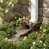 Bird Gutter Downspout Statue Splash Block Outdoor Garden Decoration, 11.4”
