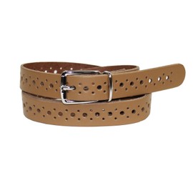 Glamexx24 Women's Genuine Leather Belt, 2 cm Wide, Denim Belt, Waist Belt Made in Germany, Khaki 1