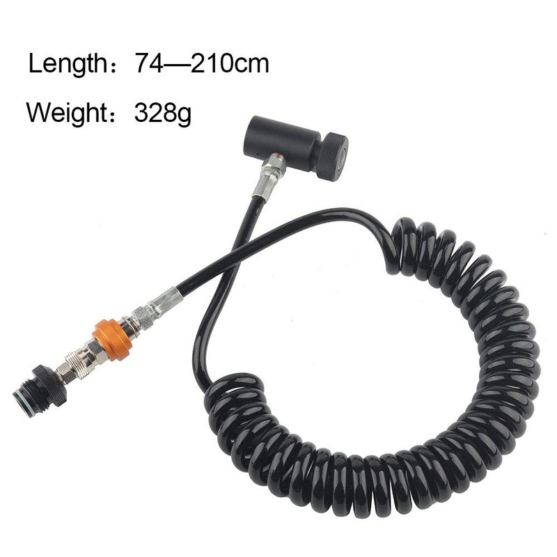 Gurlleu PCP Paintball Remote Line Coil & Fill Station Hose,