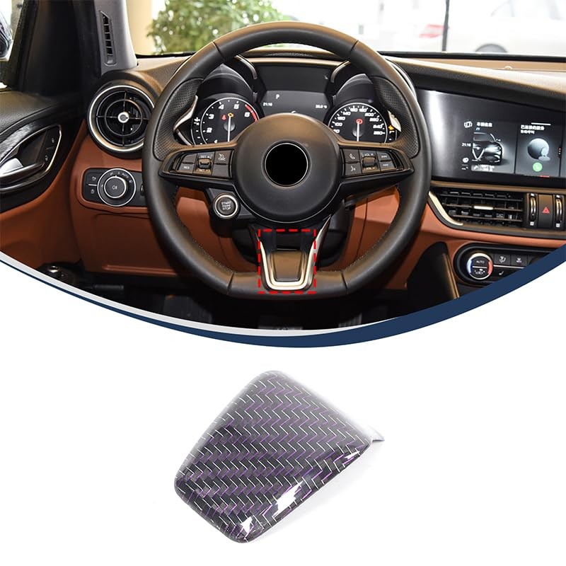 Carbon Fibre Car Steering Wheel V-Frame Base, Compatible with Alfa