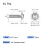 sourcing map Flanged Button Head Socket Cap Screws, M3*10mm Hex