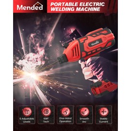 Sakertool Portable Welding Machine Electric: IGBT Handheld Welder with 5 Variable Current Adjustment - Hand Held Anti-Stick ARC Welder Gun for Home Repairs - 110V Welding Machine Kit