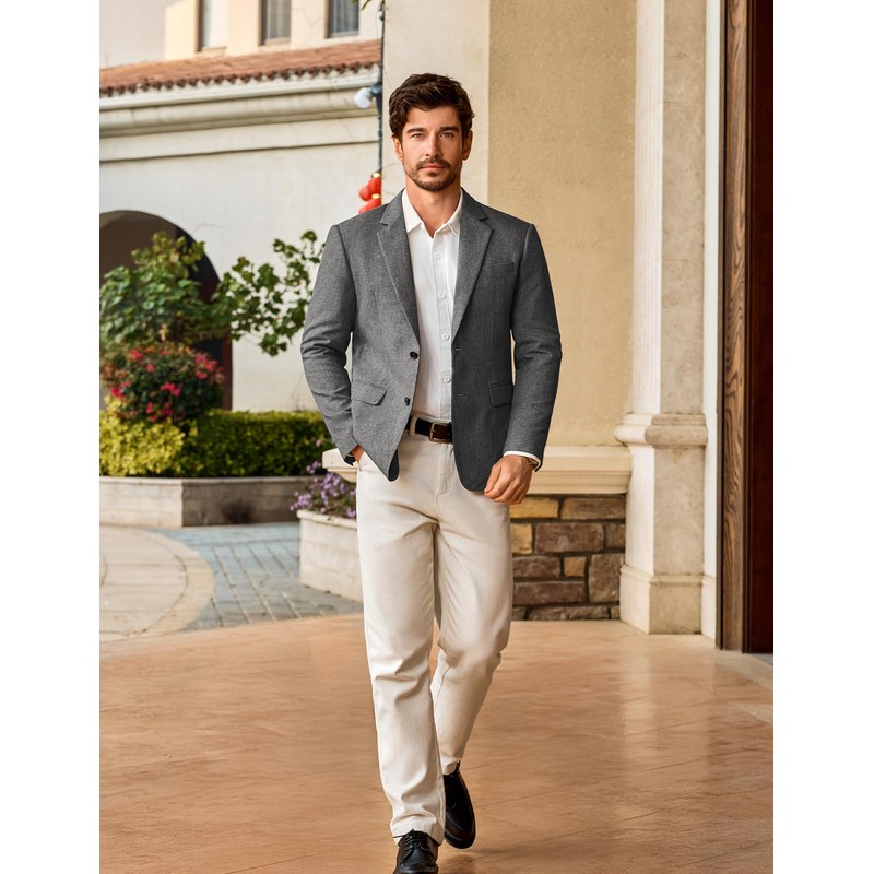 Vssjavun Sport Coats for Men Fitted Dinner Lightweight Business Daily