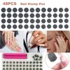 AOUWEY 48 Pcs Nail Stamp Pen Set