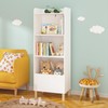 ZJMTOCYU Versatile Kids 4-Tier Bookcase for Toy and Book Organization,