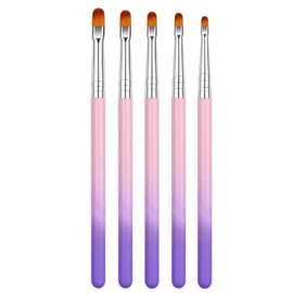 5-Piece Nail Brush Set - Professional Gel and Acrylic Brush for Nails - Gel Brush for Nail Modelling - Acrylic Brush Nails - Nail Brush Set for Gel Nails