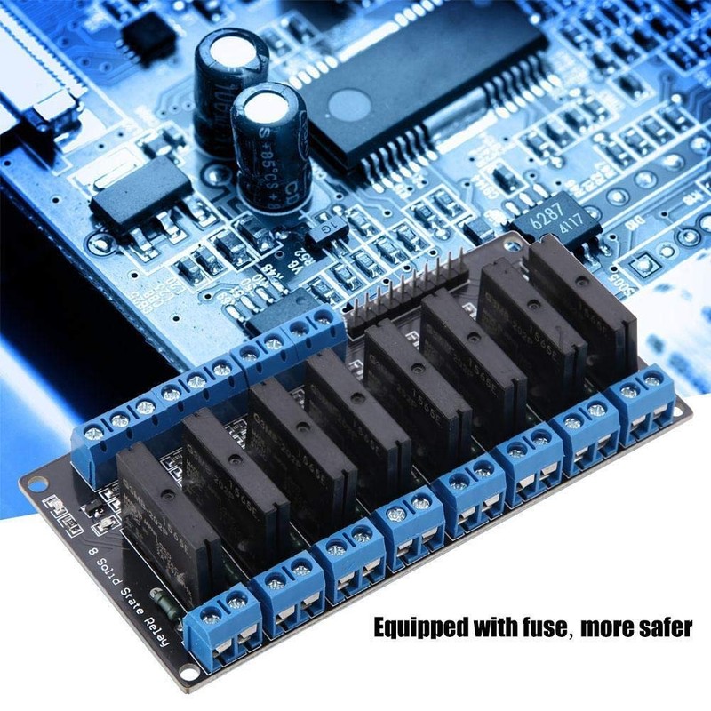 KSTE 5V 8-Channel Solid State Relay Module with Fuse High