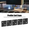 5Pcs Profile End Caps Double Slots Aluminum Alloy Cover Plate