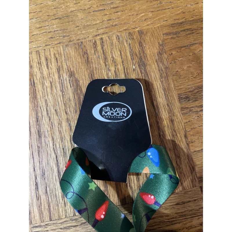 Silver Moon Christmas Lanyard Holiday Lights