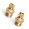 Vogueing Tool Drain Valve, 2pcs Compressor Drain Valve Brass Tone