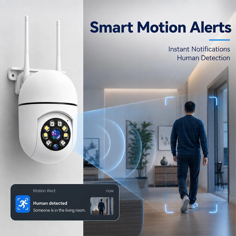 Hawkray 2 Pack Indoor Home Security Camera, Plug-in WiFi, 2.4&5GHz