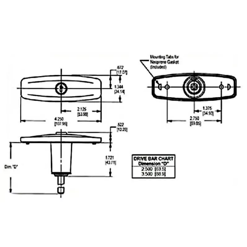 TriMark Tonneau Cover Counter Clockwise Pop-Up T-Handle Lock Kit |