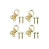 Thingymabob Large Brass D-Ring Picture Hangers with Screws, Set of