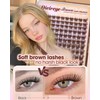 Natural Brown Lash Clusters Wispy Eyelash Clusters 10-16mm