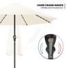 MoNiBloom 9 ft Umbrella for Outside, Solar LED Lighted Patio