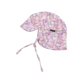 Mikk-line Baby Sun Hat with Neck Protection, Lightweight Summer Hat with Ties, Breathable Hat with Visor Made of Stretch Material, Lilas