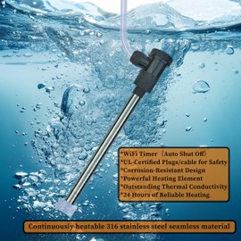 LASTINGCAPE LASTINGCAPE 1500W Submersible Pool and Hot Tub Portable Electric Immersion Water Heater with Auto Shut Off, WiFi Timer and Temp Control for Swimming pool, Above Ground Pool, Bathtub and baptismal pool