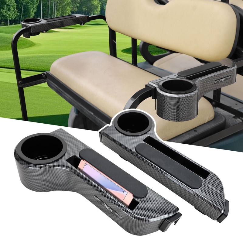 Roykaw Golf Cart Armrest with Cup Holder,No Drilling Rear Seat