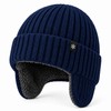 Winter Knit Hat with Ear Flaps for Men and Women