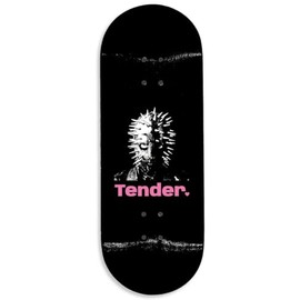 SLUSHCULT x Tender Fingerboard Deck - Spiked Black / 34mm