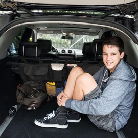 Organizadores de Asiento Trasero e Automóvil, Organizador para Coche, Bolsa de Almacenamiento para Coche con 8 Bolsillos, con 8 Bolsillos 3 Correa Ajustable, Fijación con Velcro