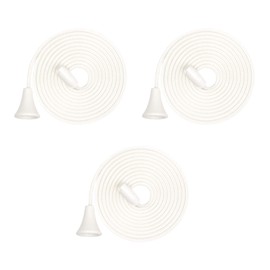 sleeklight Ceiling Switch Replacement Pull Cord Strings, Pack of 3, from Choice of Colours. (Ice White)