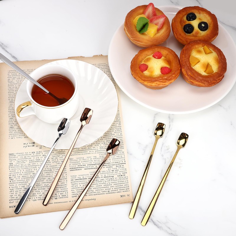 6 PCS Coffee Spoons Set, Dessert Spoons, Iced Tea Spoons