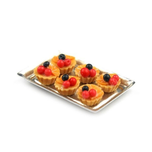 MyTinyWorld 6 Loose Dolls House Miniature Red Cherry and Orange