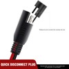 Nilight 2PCS 12FT SAE to SAE Extension Cable 16AWG 2