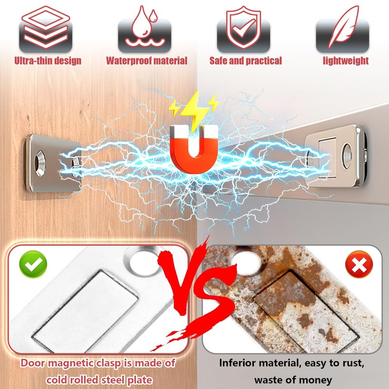 Magnetic Door Catch, Cabinet Magnetic Catch 6 Pack, Magnetic Door