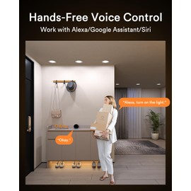 Lumary 6 Inch Smart WiFi Recessed Lighting, RGBWW Canless LED Wafer Downlight, 13W 1000Lm Color Changing, Ultra-Thin w/Anti-Glare Baffle, Compatible with Alexa/Google/Remote-Included, 4PCS