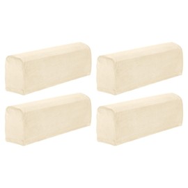 QUARKZMAN Set of 4 Sofa Armrest Covers, Stretch Couch Armrest Cover for Chairs, Sofas, Couch Arm, Scratch-Resistant Sofa Armrest Cover, Beige