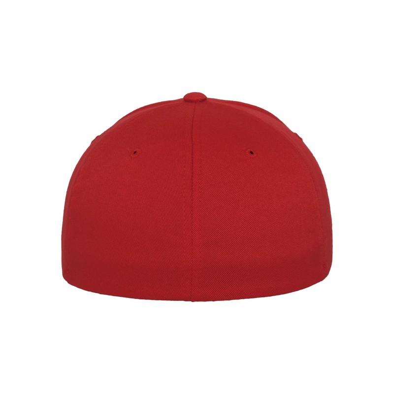 Flexfit Unisex Wooly Combed Baseball Cap, Red, l