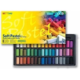 Pasteles Tiza Mungyo Pack 48 Colores Surtidos Dureza Blanda