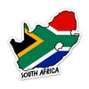 Squiddy South Africa Map with Flag - Vinyl Sticker for Car, Laptop, Notebook - 5"