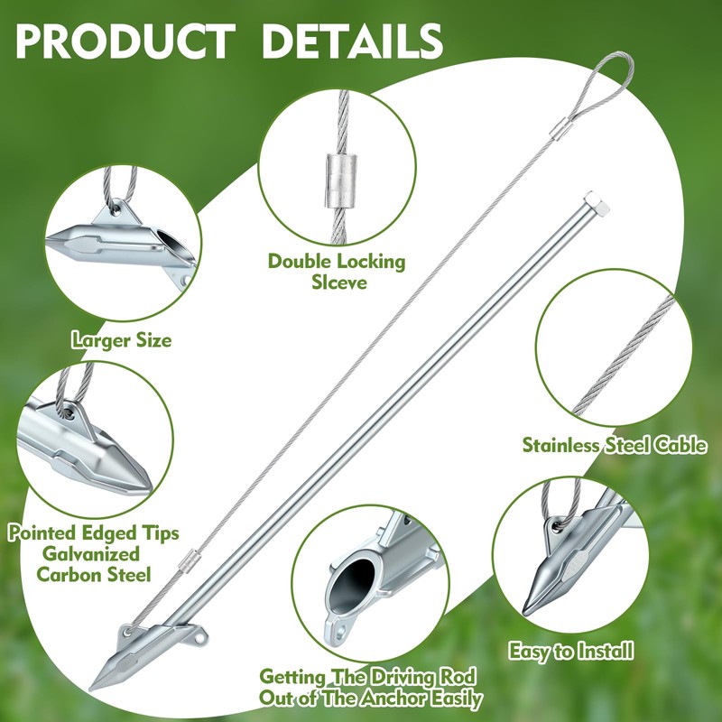 Qualirey Gopher Stick 3-in-1 Tool - Outdoor Gopher Tunnel Probe,