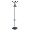 Alba Classic Floor Coat Rack/Stand with 4-Double Pegs, Black