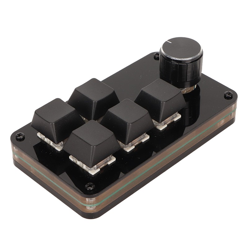 Programmable Keypad 5 Keys 1 Knob Blue Switch Mechanical Hot