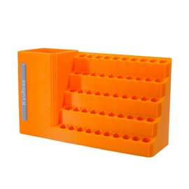 Kxufoae 50-Slot Bit Organizer for Impact and Screwdriver Bits, Hex Key Holder 1/4"/6.35mm Screwdriver Bits Holder Storage Tool Box, Wall and Workbench Mountable, Ideal for Garage and Workshop.