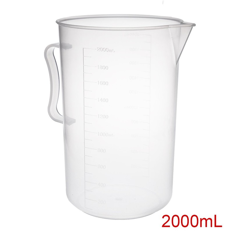 sourcing map Graduated Cups 2000 ml Polypropylene Plastic Set of
