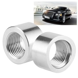 Oxygen Sensor Nut Bung, 2PCS Oxygen Sensor Bung Adapater Stainless Steel SS304 M18 x 1.5 Internal Thread Notched O2 Oxygen Sensor Accessory