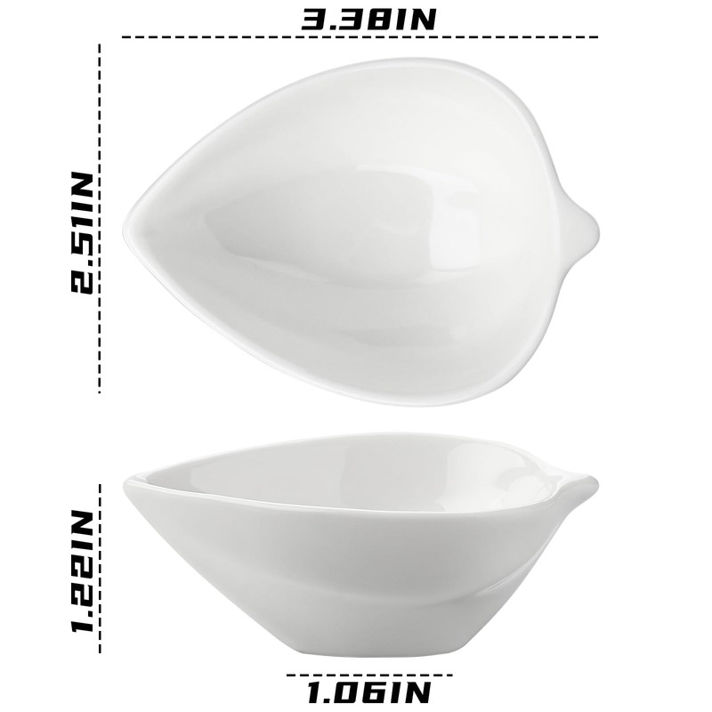 forkmannie Dipping Bowls Ceramic Sauce Dishes Small Bowls for Dips