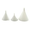Norpro Plastic Funnel, Set of 3, Set of Three, White
