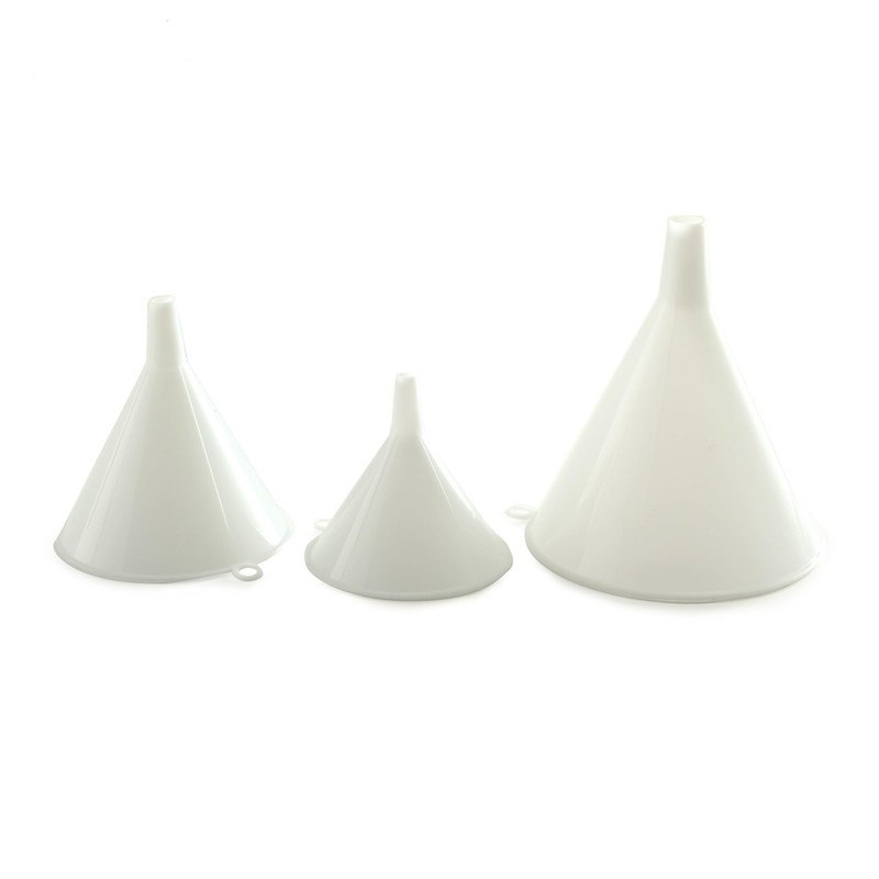 Norpro Plastic Funnel, Set of 3, Set of Three, White