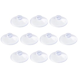 Pawfly Pack of 10 Clear Suction Cups 3 cm PVC Plastic Suction Cups without Hooks for Home Decoration and Organization