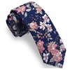GUSLESON - Corbata de algodón con estampado floral de 6